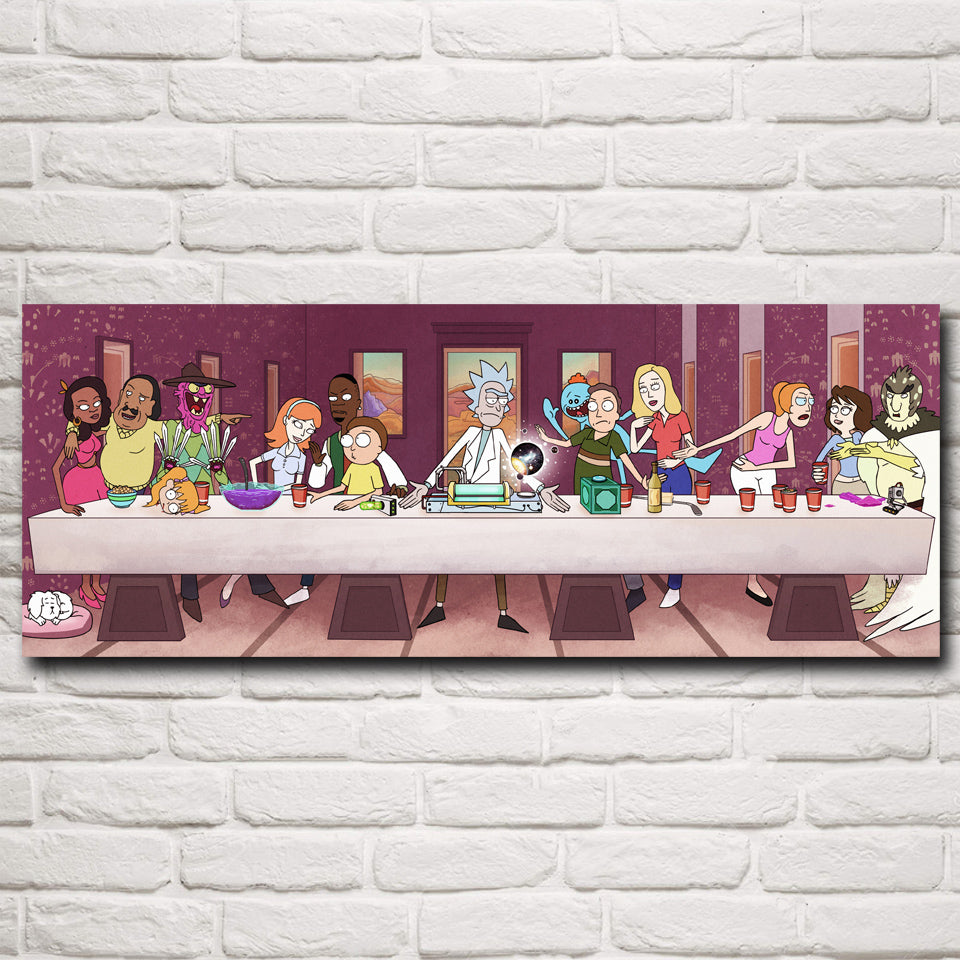 Rick & Morty Rick Sanchez Cartoon Animation Art Silk Poster Prints Home Decor Painting