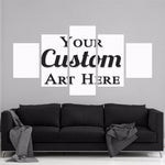 Wall Art Custom HD Printed Painting Custom Made Canvas Picture Frame 5 Panel Modular Abstract Poster