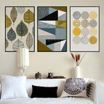 Abstract Geometric Canvas  Nordic Scandinavian Posters Prints Wall Art Oil Pictures Unframed