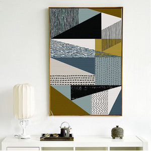 Abstract Geometric Canvas  Nordic Scandinavian Posters Prints Wall Art Oil Pictures Unframed