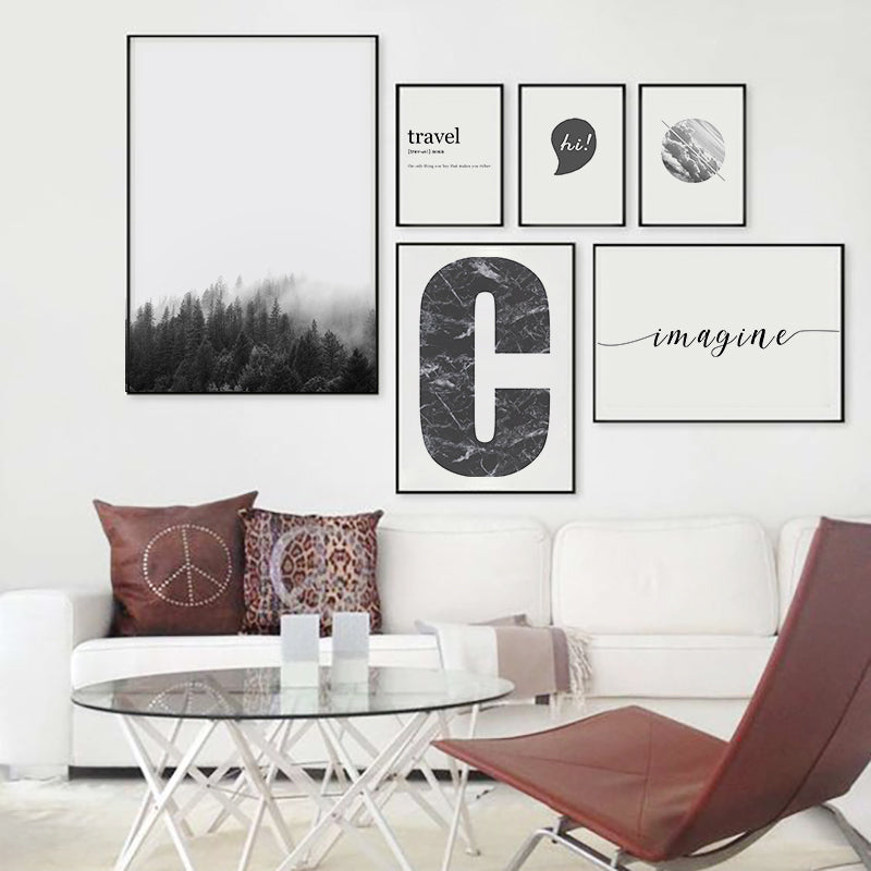 Nordic Forest Posters And Prints Wall Pictures For Living Room Wall Art Decoration