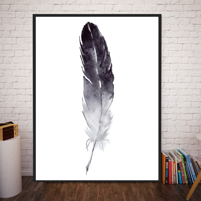 Dandelion Feather Leaves Nordic Posters and Prints Art Canvas Painting Modern Home Decor Wall Picture